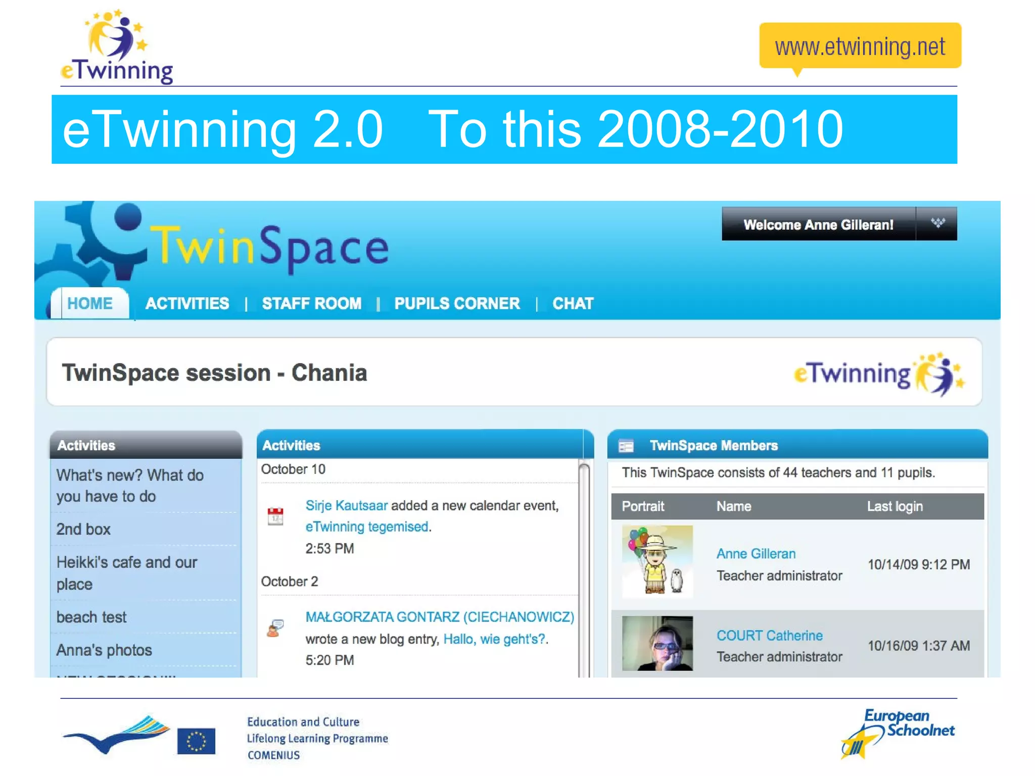 eTwinning 2.0  To this 2008-2010 