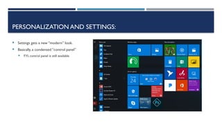 Lecture: introduction to windows 10 ppt updated | PPTX