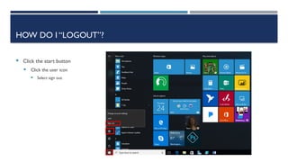 Lecture: introduction to windows 10 ppt updated | PPTX
