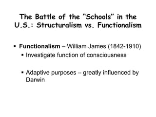  How does the way we look at a
question impact the answers we
get?
 What does it mean to empirically
study a question? How does this
differ from Introspection like that
done by Philosophers?
 