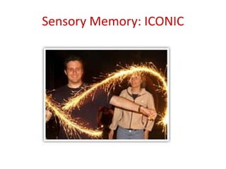 Sensory Memory: ICONIC
 