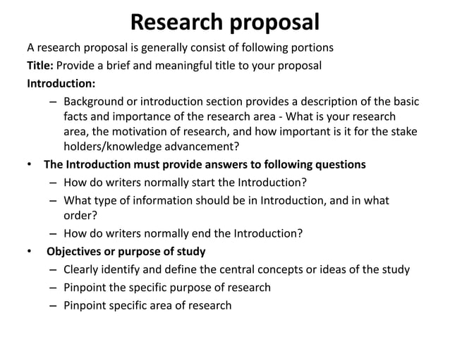 Intro Writing Scientific Proposal