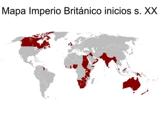 Mapa Imperio Británico inicios s. XX 
