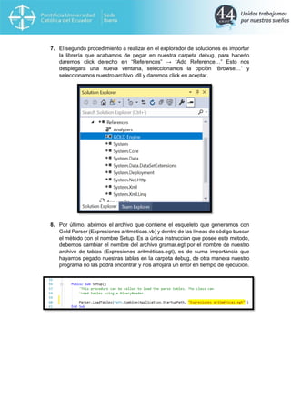 Interprete utilizando gold parser | PDF