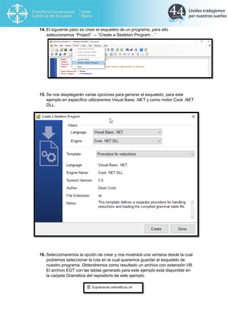 Interprete utilizando gold parser | PDF