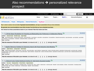 Also recommendations  personalized relevance
prospect
20
 