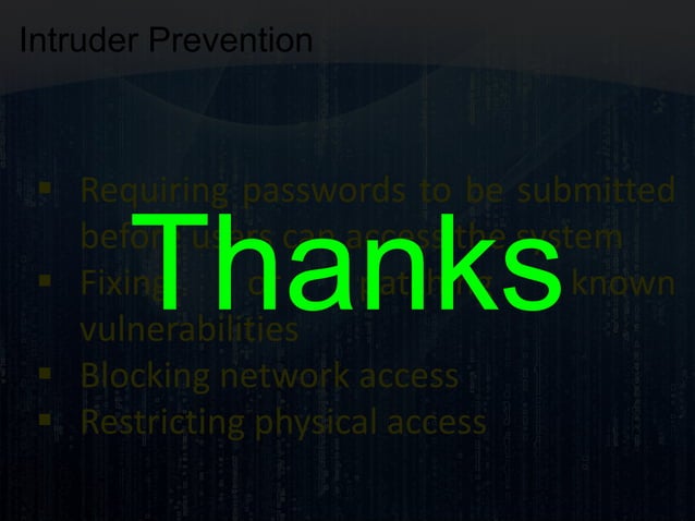 Intruders detection | PPT | Free Download