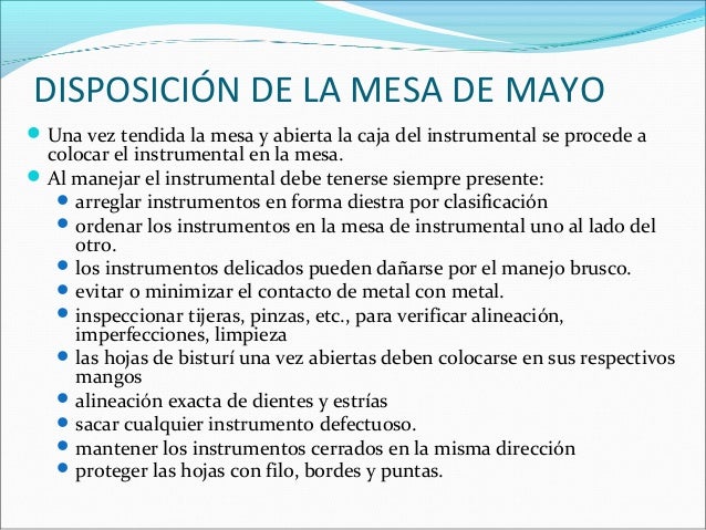 INSTRUMENTAL QUIRÚRGICO Y MESA DE MAYO