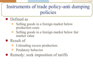Instruments Of Trade Policy | PPT