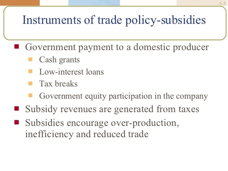Instruments Of Trade Policy