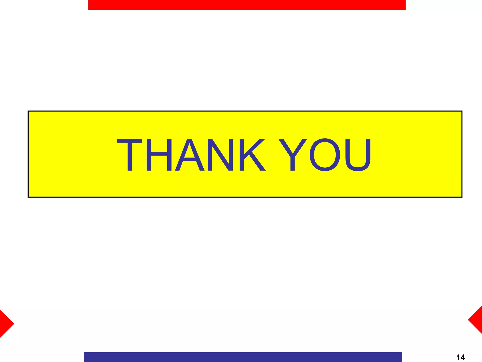 THANK YOU
14
 