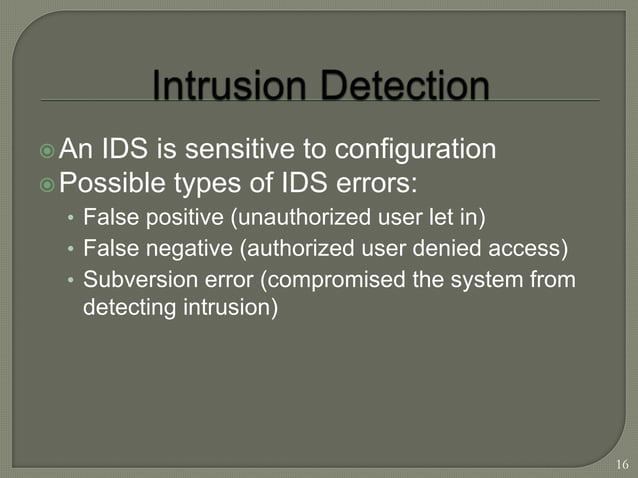 Intrusion detection system IDS | PPT