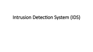 Comprehensive Overview of Intrusion Detection Systems (IDS) in ...