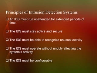 Ids Alert Types Intrusion detection system | PPSX