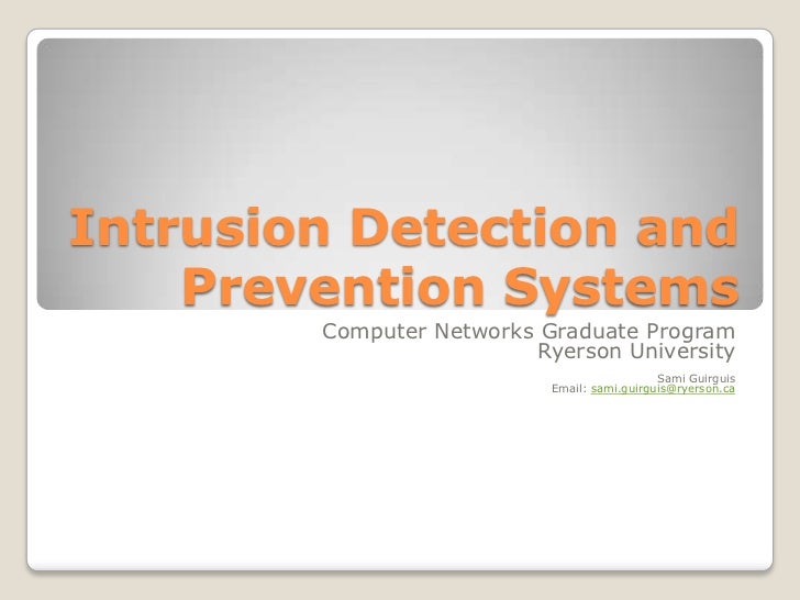 Phd thesis in intrusion detection system