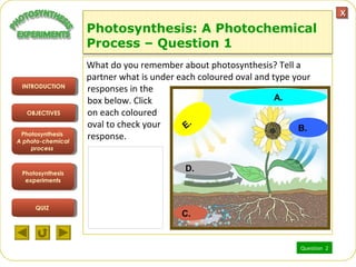 Integrated sc M1 Photosynthesis Experiments | PPT