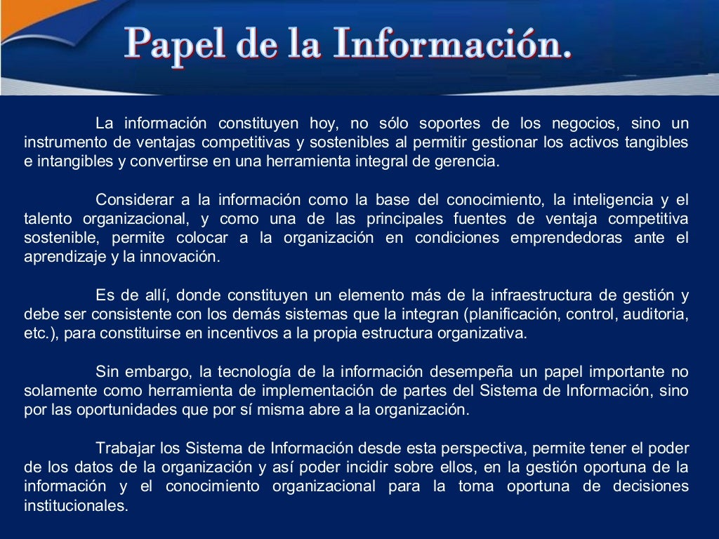 Introduccion a los sistemas de informacion