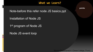 Intsllation & 1st program nodejs | PPTX