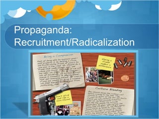 Propaganda: 
Recruitment/Radicalization 
 