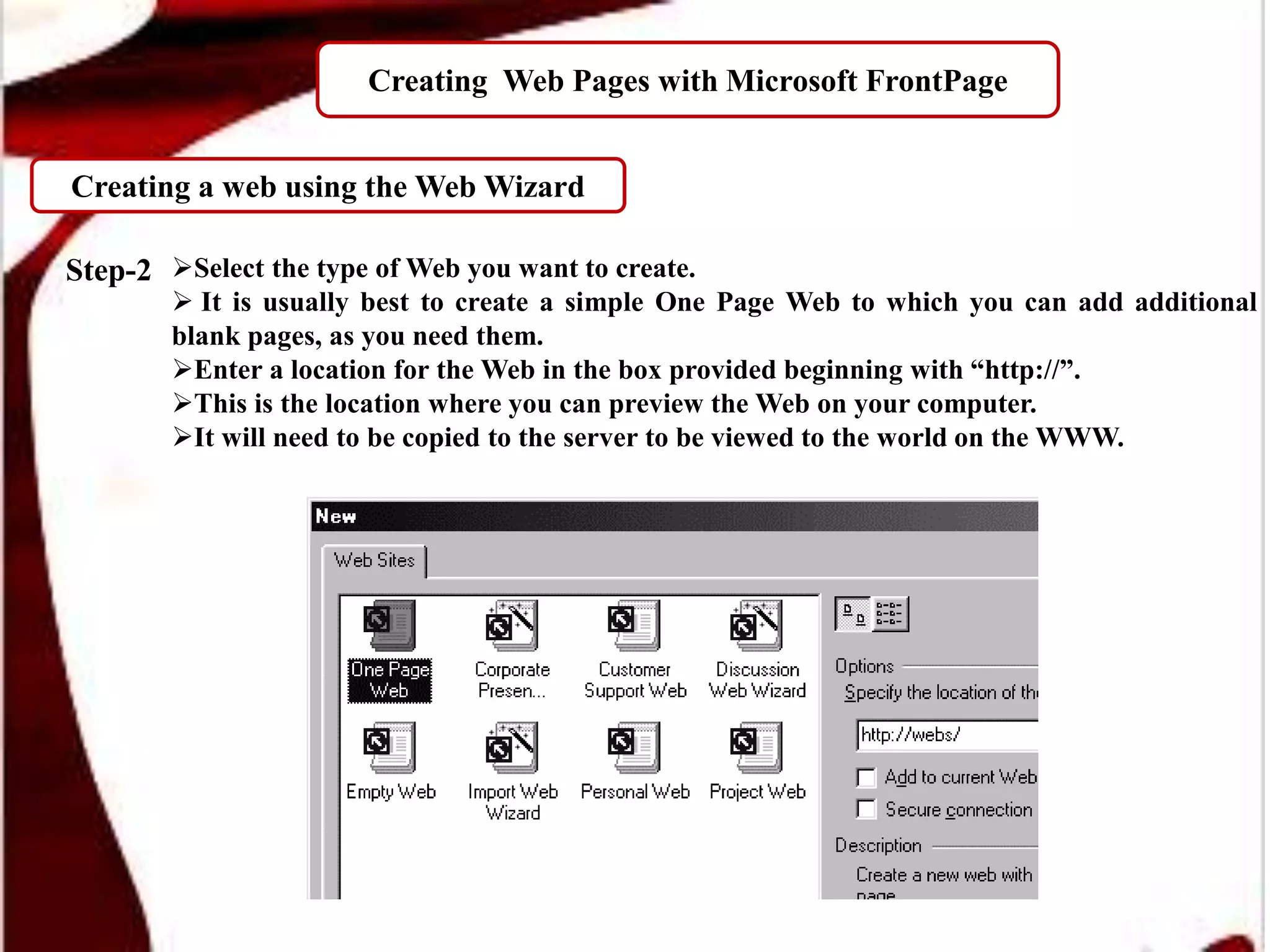 Creating Web Pages with Microsoft FrontPage - R.D.Sivakumar | PPT