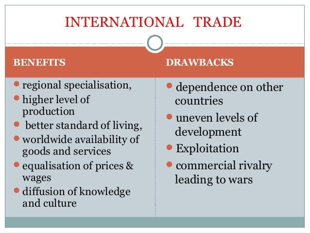 disadvantages of international trade for developing countries