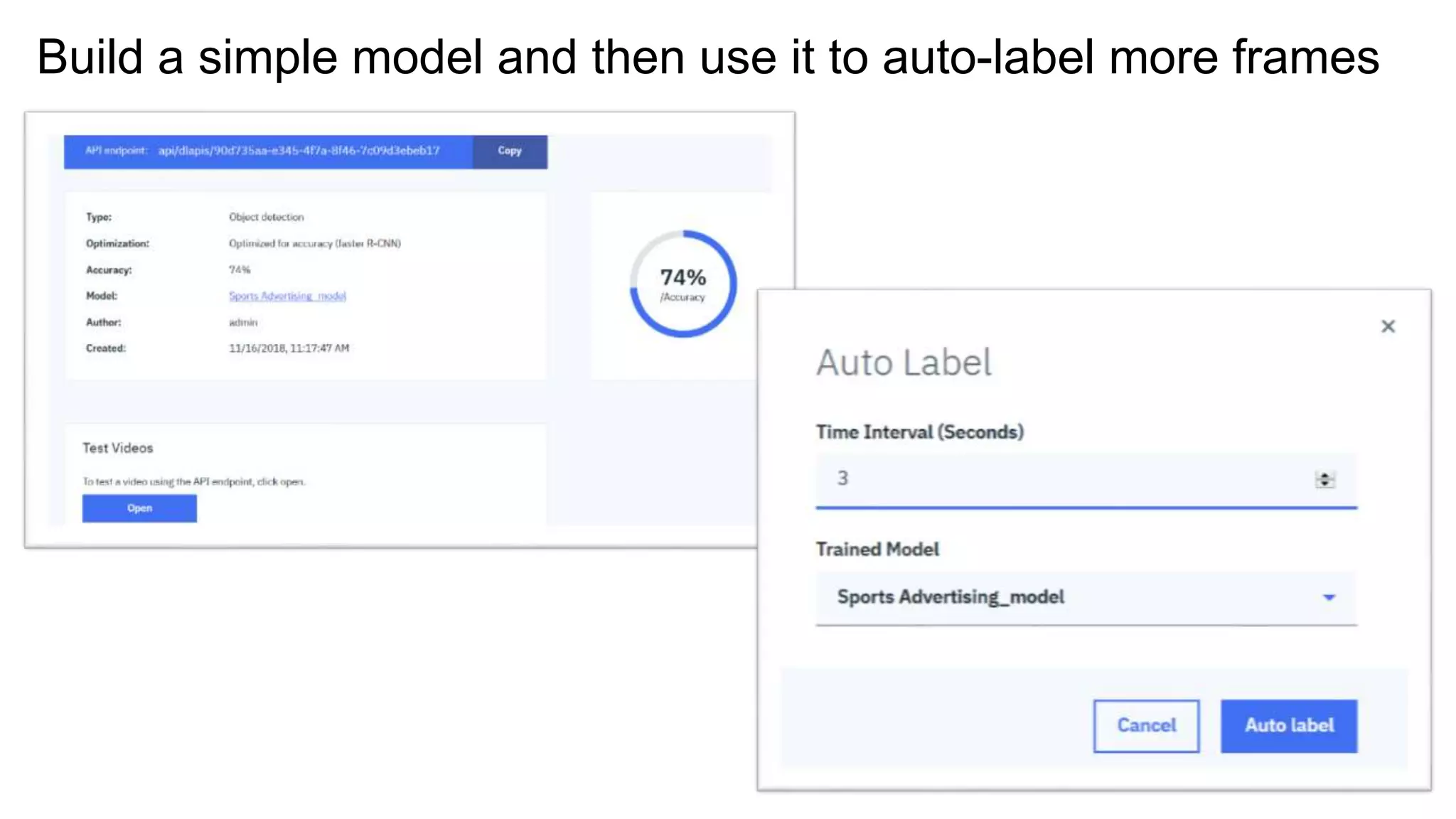 Build a simple model and then use it to auto-label more frames
 
