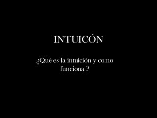 Intuicion