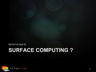 SURFACE COMPUTING ?Qu’est ce que le2