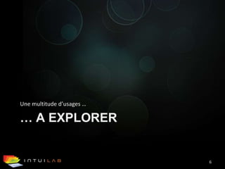 … A EXPLORERUne multitude d’usages …6