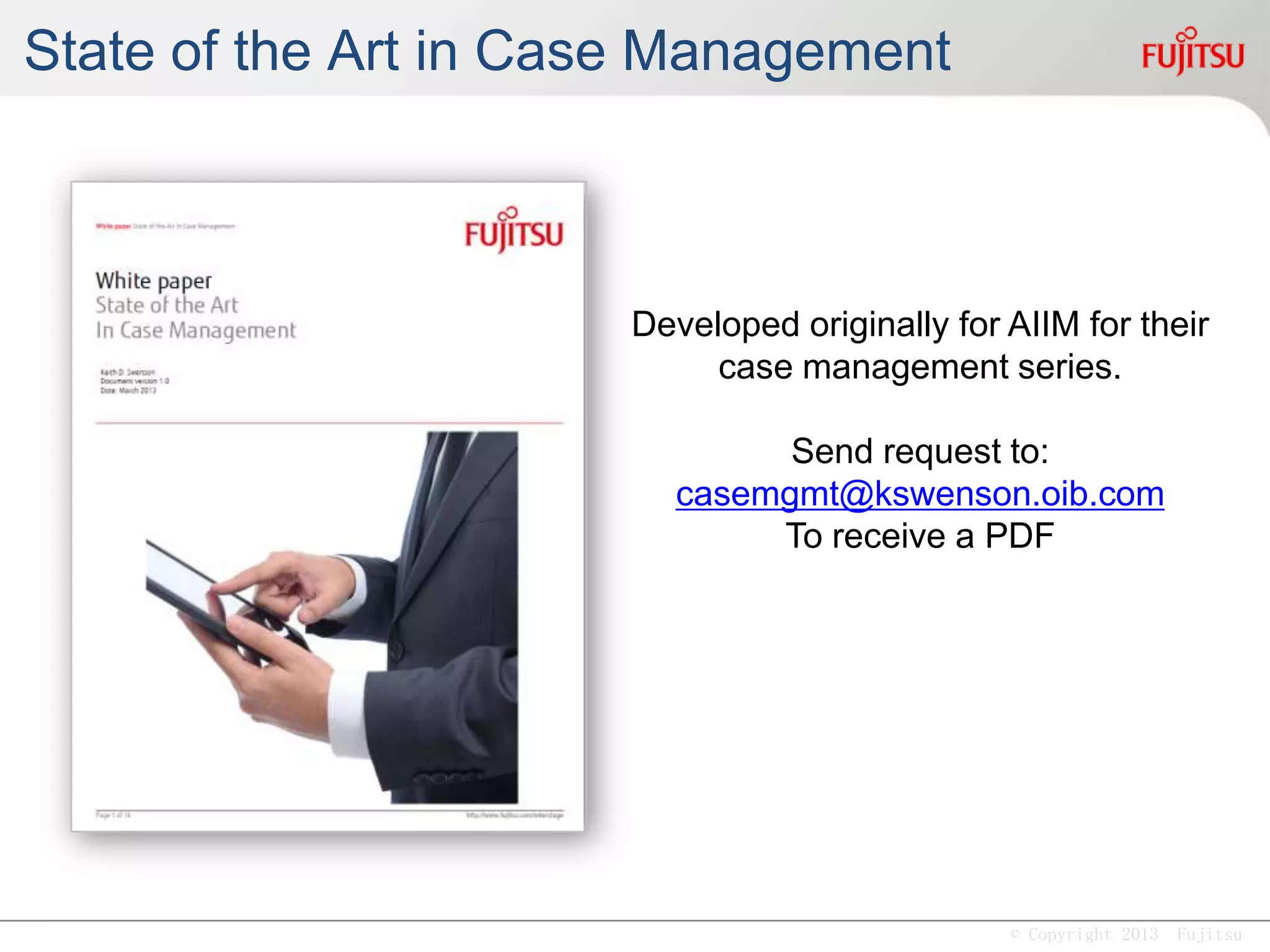 © Copyright 2013 Fujitsu
Example of UI
 