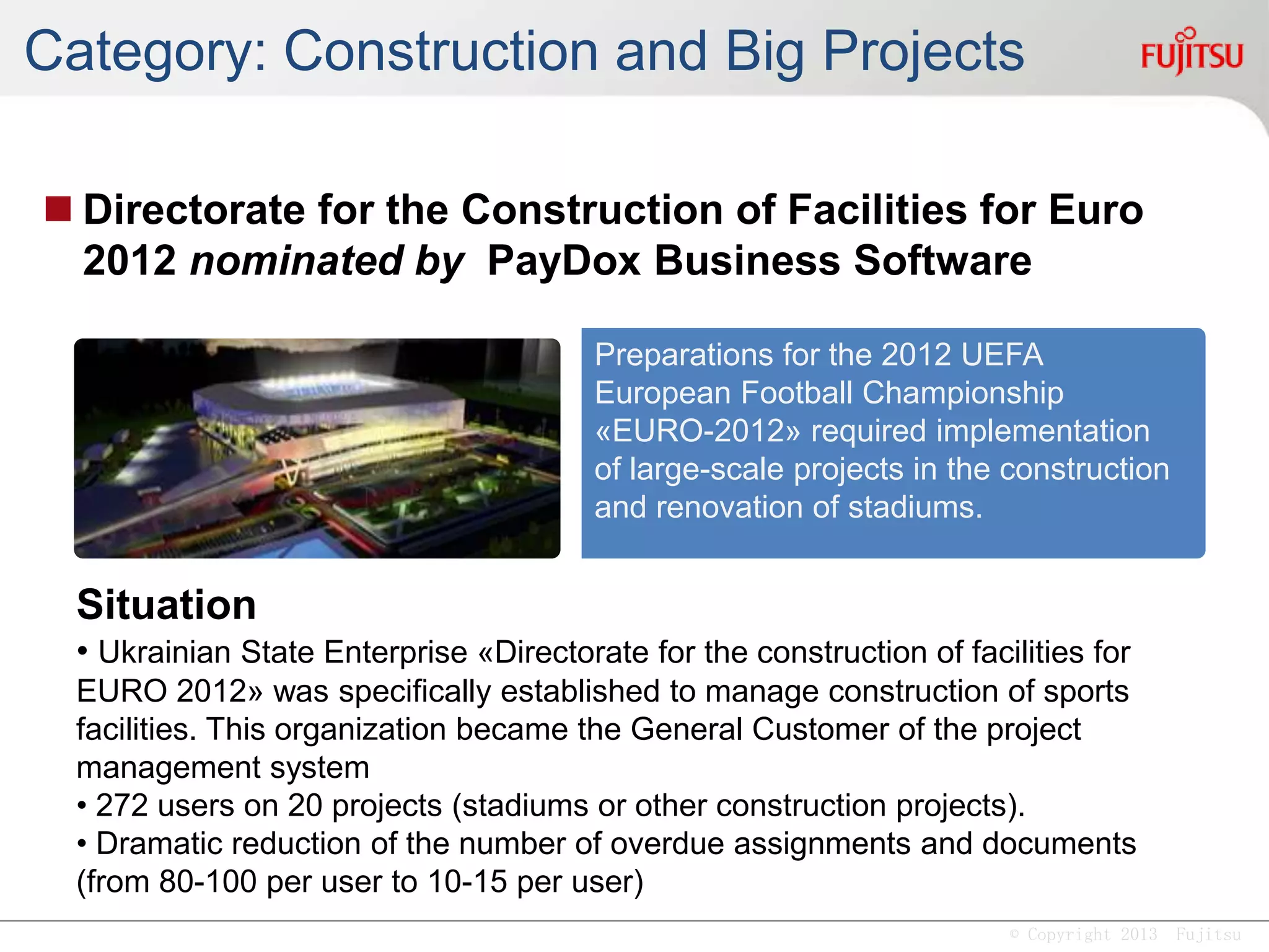 © Copyright 2013 Fujitsu
“No plan survives contact
with the enemy.”
- Helmuth von Moltke the Elder
“Planning is essential,
plans are worthless.”
- Dwight D. Eisenhower.
 