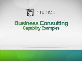 Business Consulting Capability Examples 