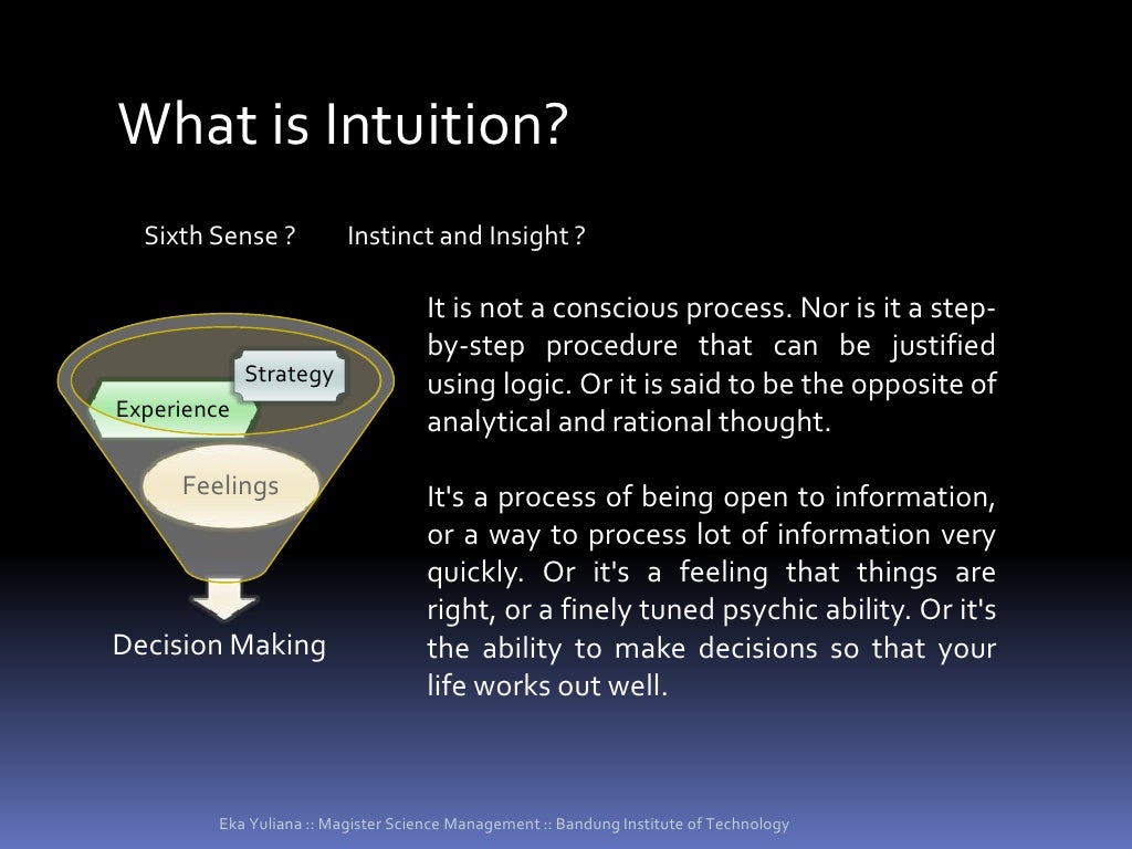 Intuitive Use Example Intuition In Decision Making , How to Use Intuition in Decision-Making ...