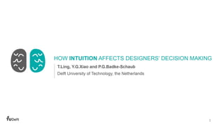 HOW INTUITION AFFECTS DESIGNERS’ DECISION MAKING