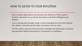 Intuition vs Intellectual Knowledge