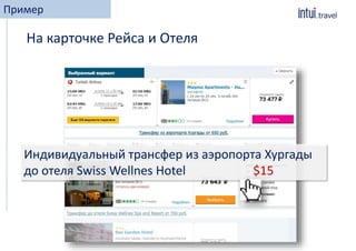 На карточке Рейса и Отеля
Пример
Индивидуальный трансфер из аэропорта Хургады
до отеля Swiss Wellnes Hotel $15
 