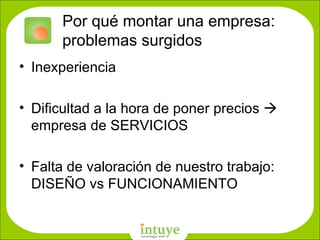 Por qué montar una empresa: problemas surgidos Inexperiencia Dificultad a la hora de poner precios    empresa de SERVICIOS Falta de valoración de nuestro trabajo: DISEÑO vs FUNCIONAMIENTO D: \Empresa\nombres\favicon_gigante.png 