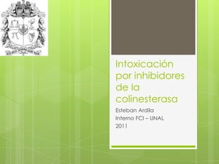 Intoxicación por inhibidores de la colinesterasa Esteban Ardila Interno FCI – UNAL 2011 