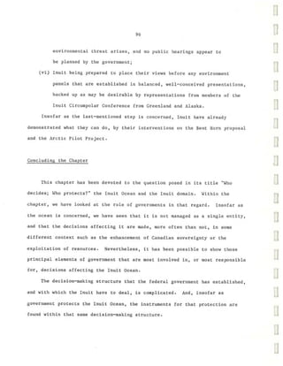 Inuit and Canada's Ocean Management