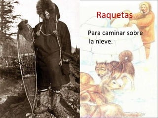 Raquetas Para caminar sobre la nieve. 
