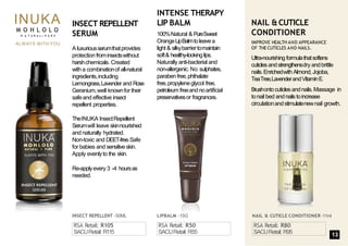 Inuka Lips INUKA FRAGRANCES PRODUCT BROCHURE BY SUE LEONARD | PDF