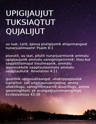 Inuktitut Latin Praise Worship Thanksgiving Tract