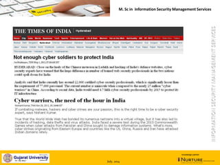 July, 2014
knowledge partner
M. Sc in Information Security Management Services
 