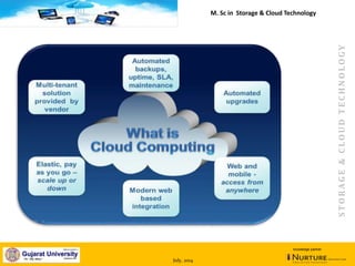 July, 2014
knowledge partner
STORAGE&CLOUDTECHNOLOGY
M. Sc in Storage & Cloud Technology
 