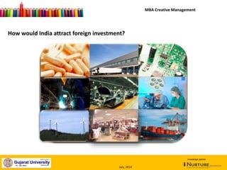 January, 2014
How would India attract foreign investment?
knowledge partner
MBA Creative Management
July, 2014
 