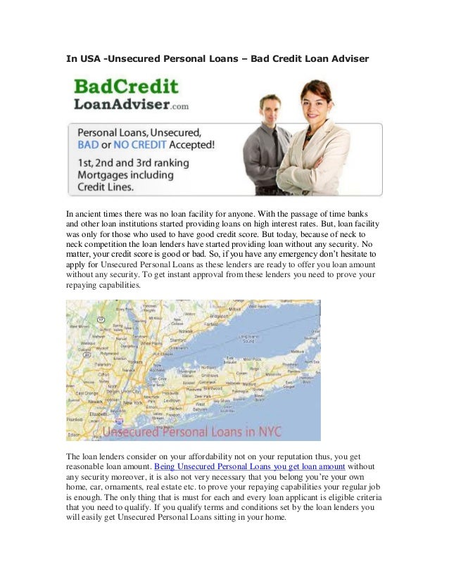 Personal Loans For Bad Credit >> In Usa Unsecured Personal Loans Bad Credit Loan Adviser Personal Loans For Bad Credit >> In Usa Unsecured Personal Loans Bad Credit Loan Adviser