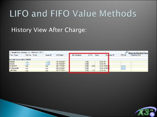History View After Charge: 