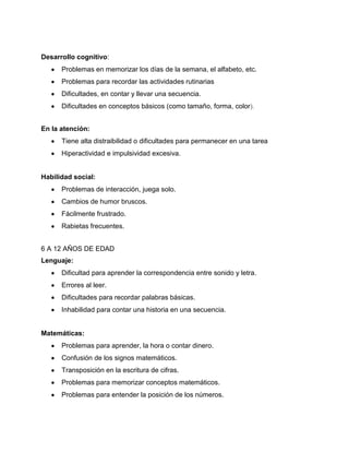 Pierde sus útiles o cosas necesarias para hacer sus actividades, libros, lápices etc.