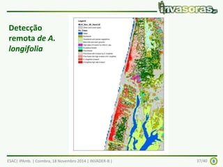 Detecção 
remota de A. 
longifolia 
ESAC| IPAmb. | Coimbra, 18 Novembro 2014 | INVADER-B | 37/40 
 