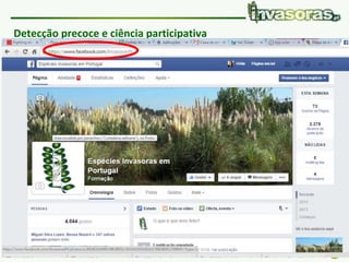 Detecção precoce e ciência participativa 
ESAC| IPAmb. | Coimbra, 18 Novembro 2014 | INVADER-B | 41/40 
 